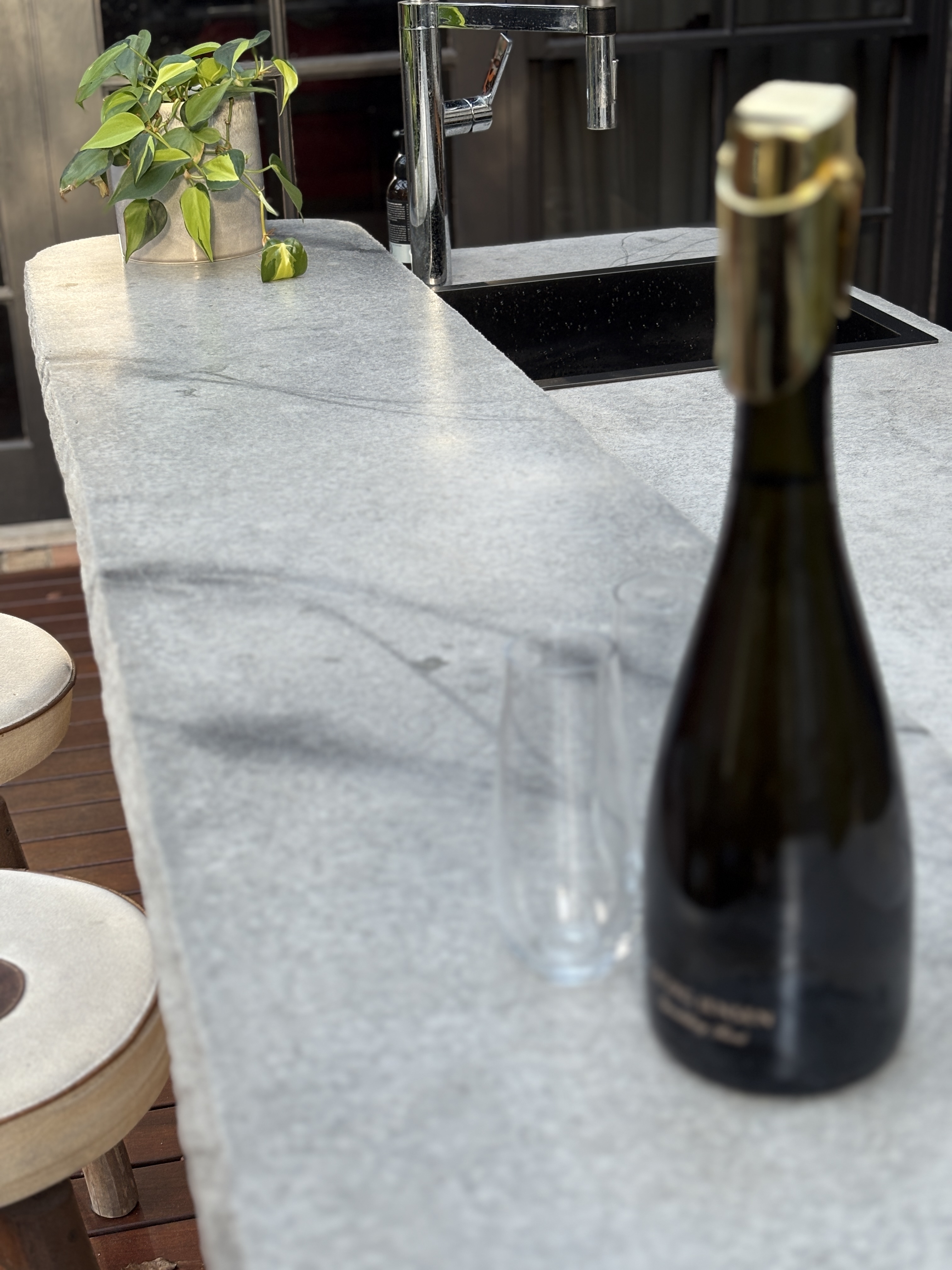 Live edge side table